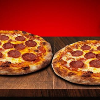 2 Pizzas, Panecillos y Agua 1L