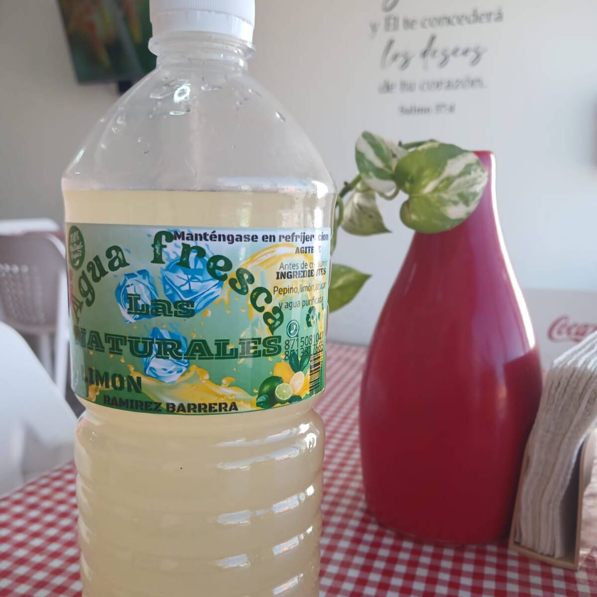 Agua De Limon Con Pepino