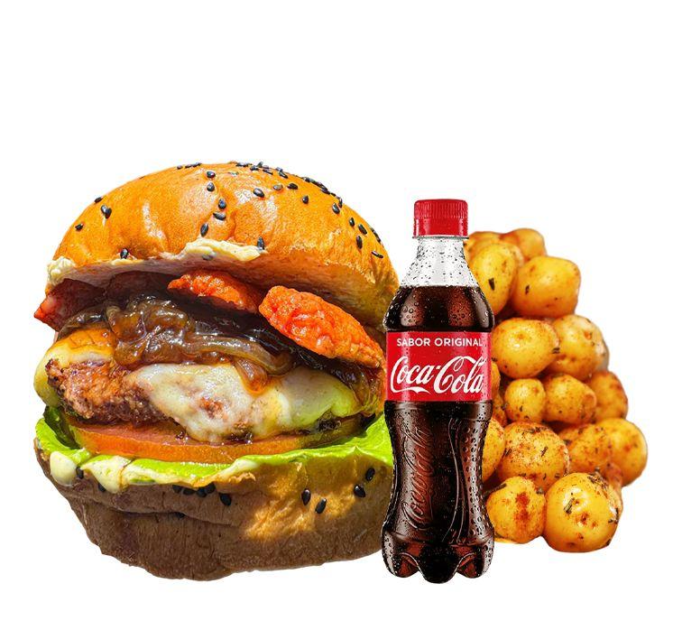 COMBO BURGERMONSTER+PAPAS+BEBIDA