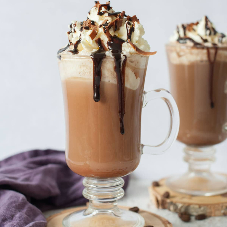 Mocha chocolate caliente