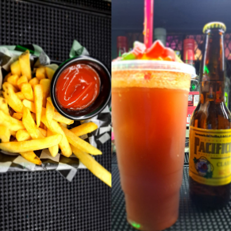 Papas y Michelada