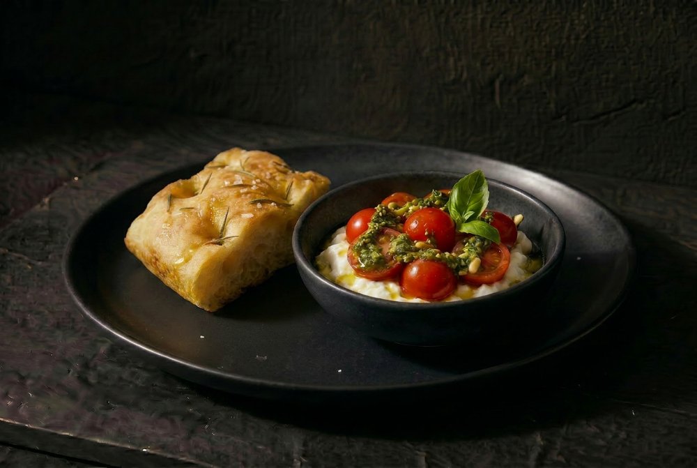 Mini caprese con focaccia