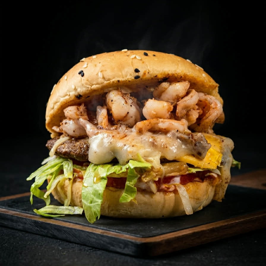 Hamburguesa Mar y Tierra