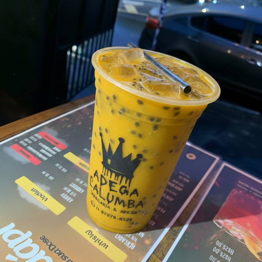 Deliciosa batida de maracujá com leite condensado, creme de leite e vodka.