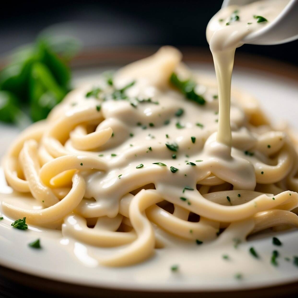 PASTA ALFREDO POLLO Y ENSALADA