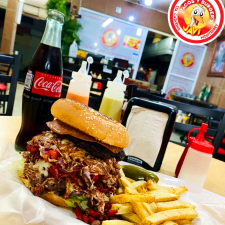 Trompo Bistec Burger con Papas