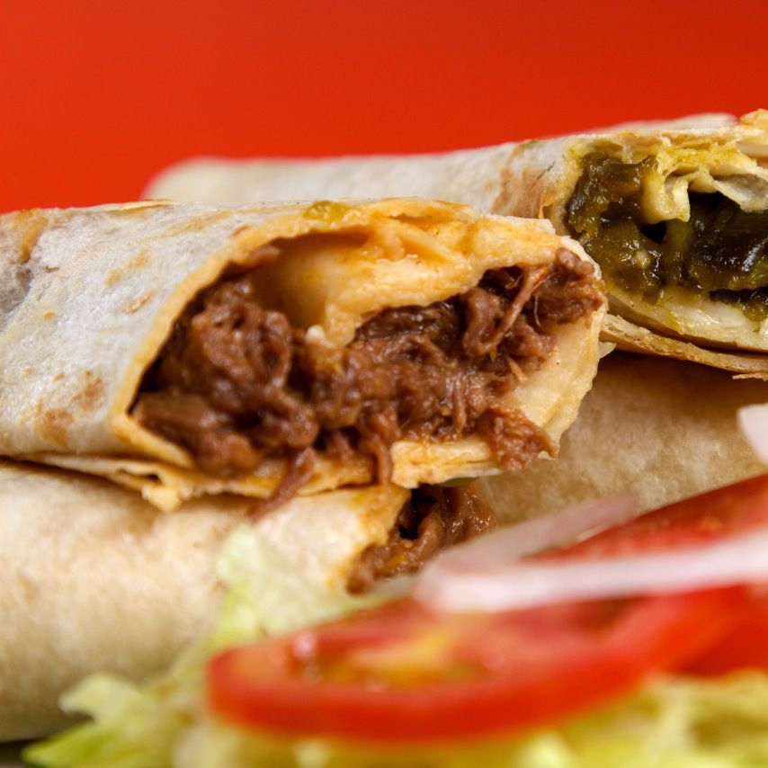 Burrito de deshebrada verde