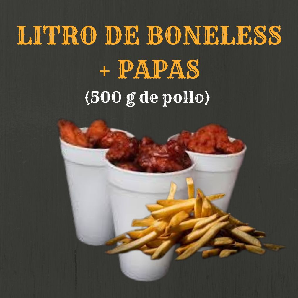 LITRO DE BONELESS + PAPAS