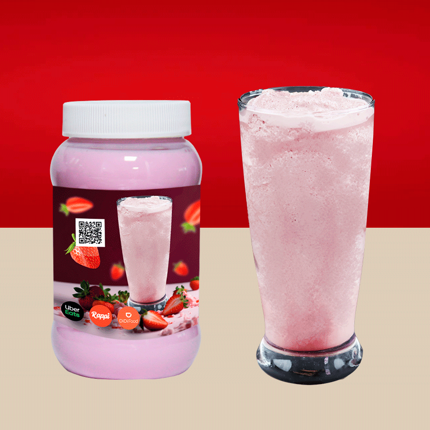Frappe De Fresa de Leche 500 Ml