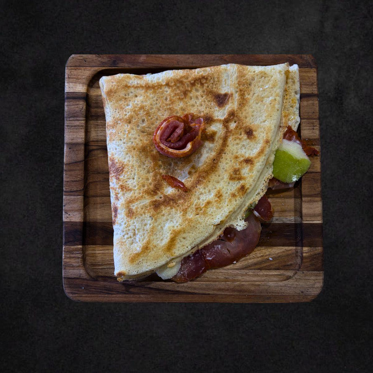 CREPA DE JAMON SERRANO Y MANZANA