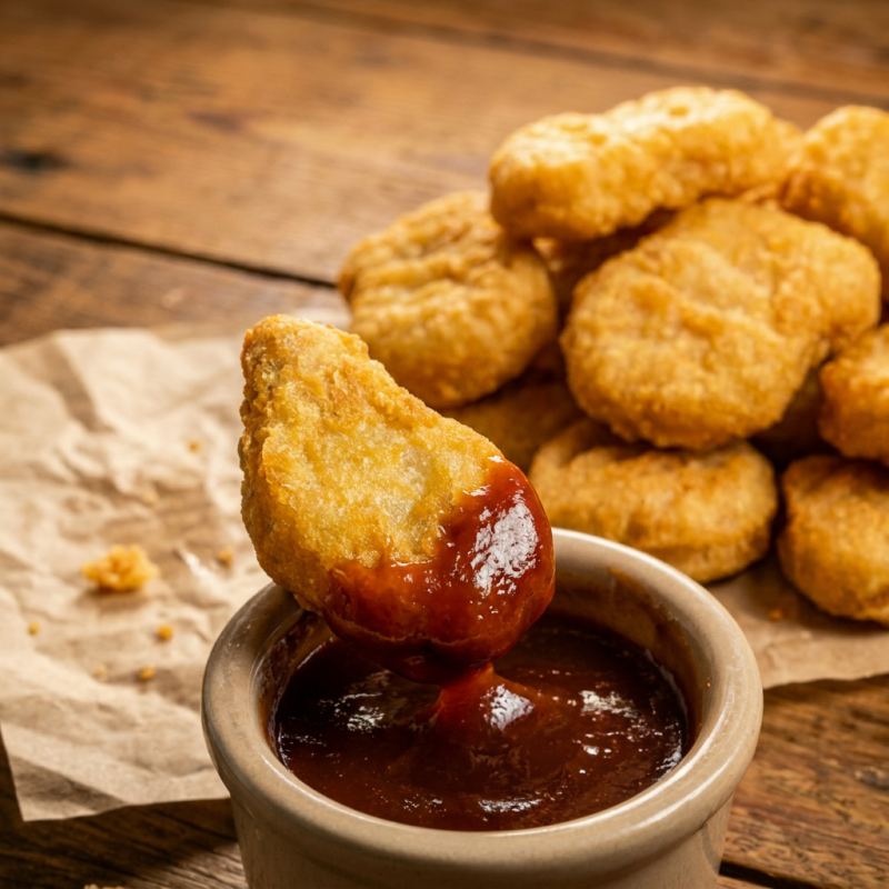 Deliciosos Nuggets Acompanhados De Molho Barbecue!