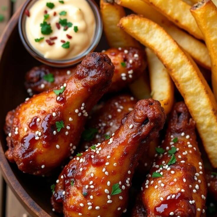 COMBO ALITAS CON PAPAS