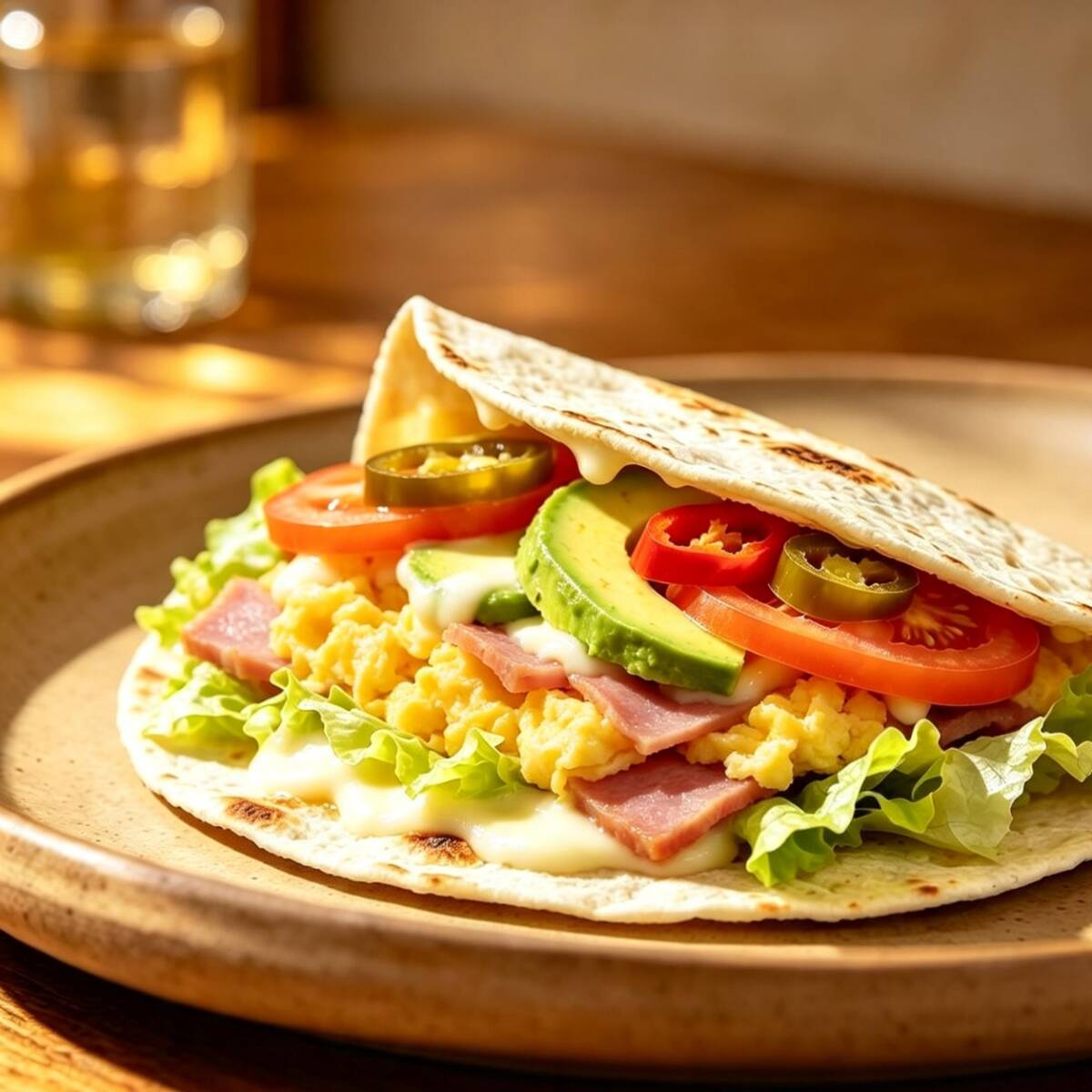 Quesadilla de Huevo con Jamón