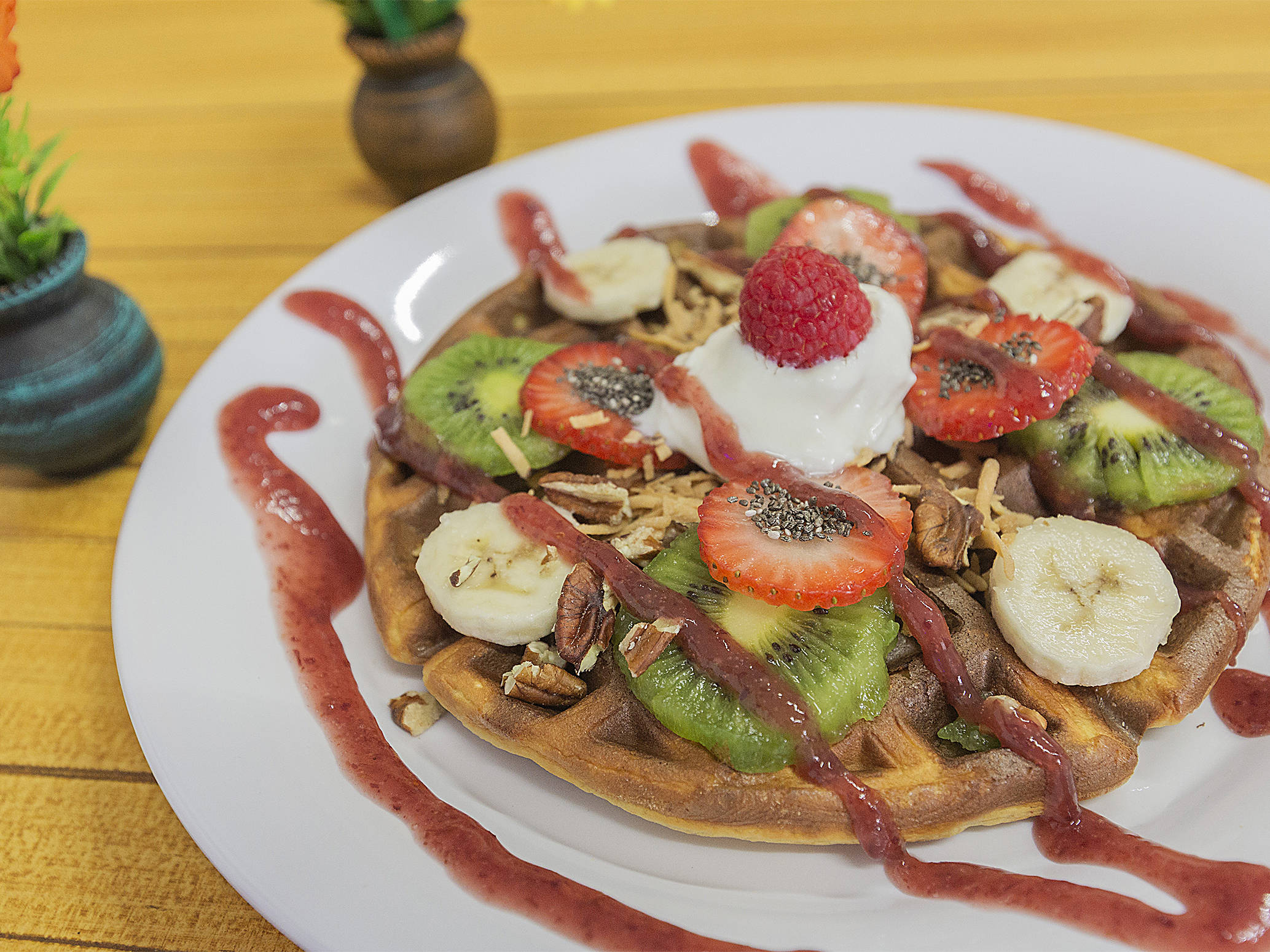 Waffle Sin Harina Ni Azúcar Añadida