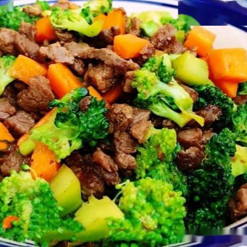 D80g - Carne Bovina Fatiada com Brocolis--Grande,(imagem meramente ilustrativa)