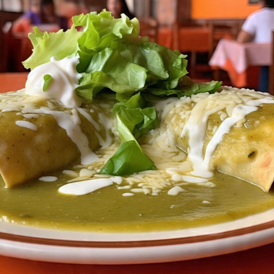 ENCHILADAS VERDES CON POLLO