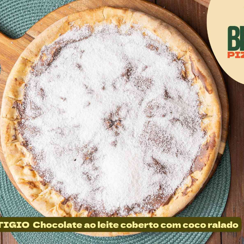 Chocolate ao leite coberto com coco ralado