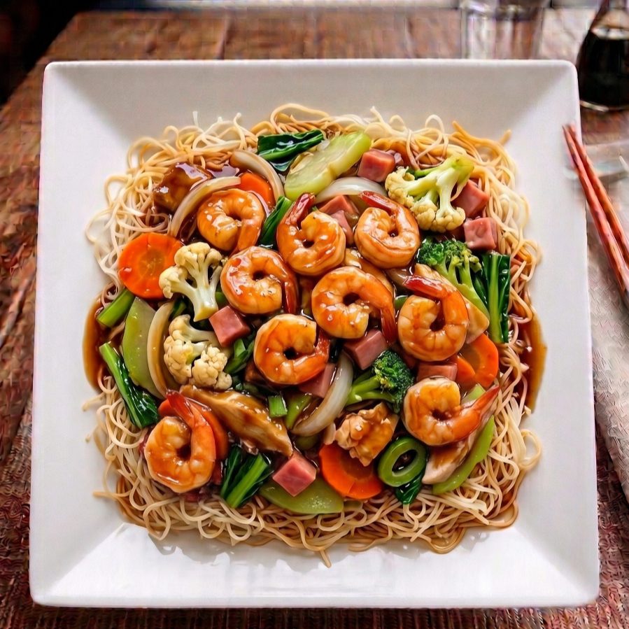 Chop Suey con Camarones