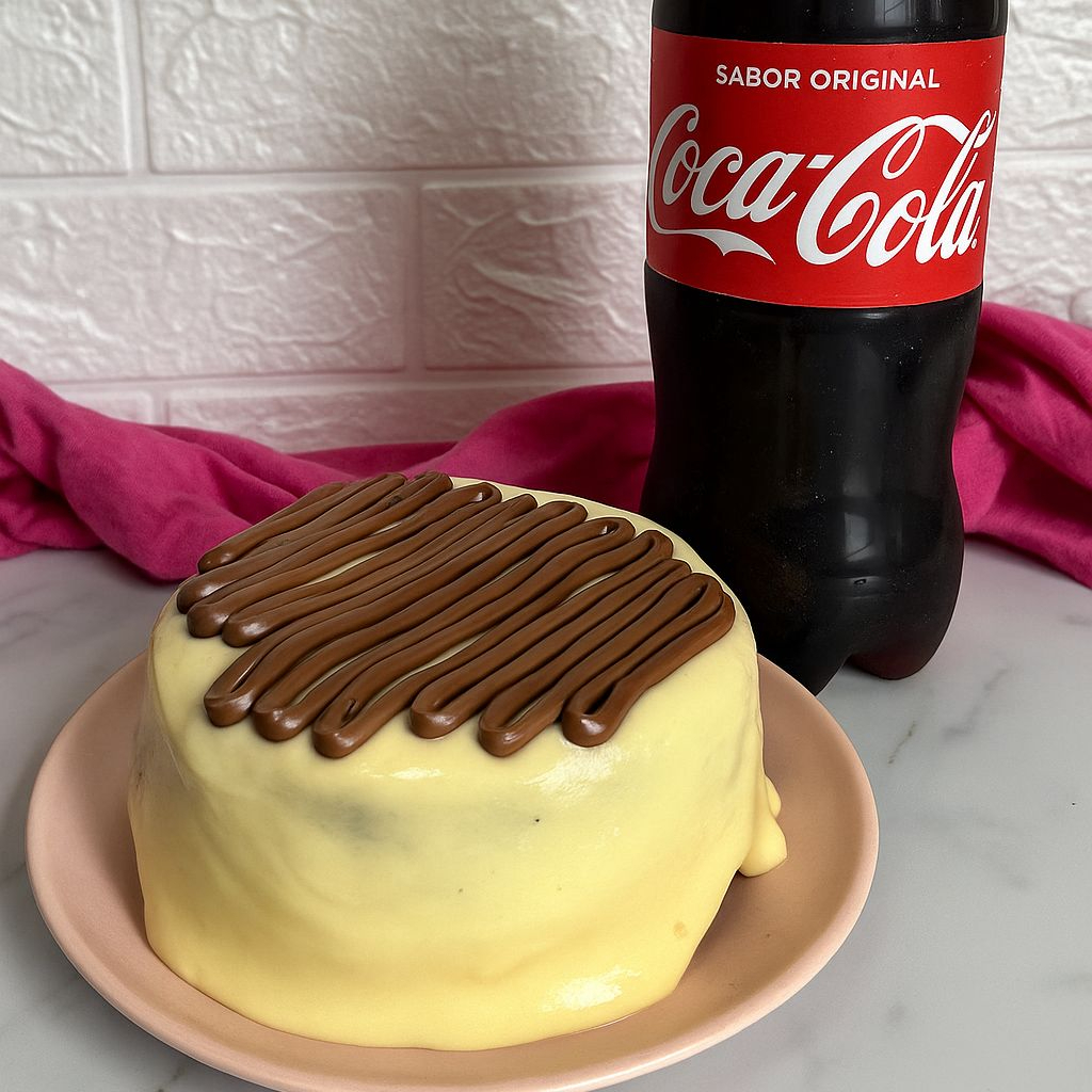 Bolo Serve de 6 a 8 pedaços e pesa aproximadamente 700g. Massa úmida de chocolate 50%, cobertura de leite Ninho e finalizado com muita Nutella + Coca Cola 1,5 litros