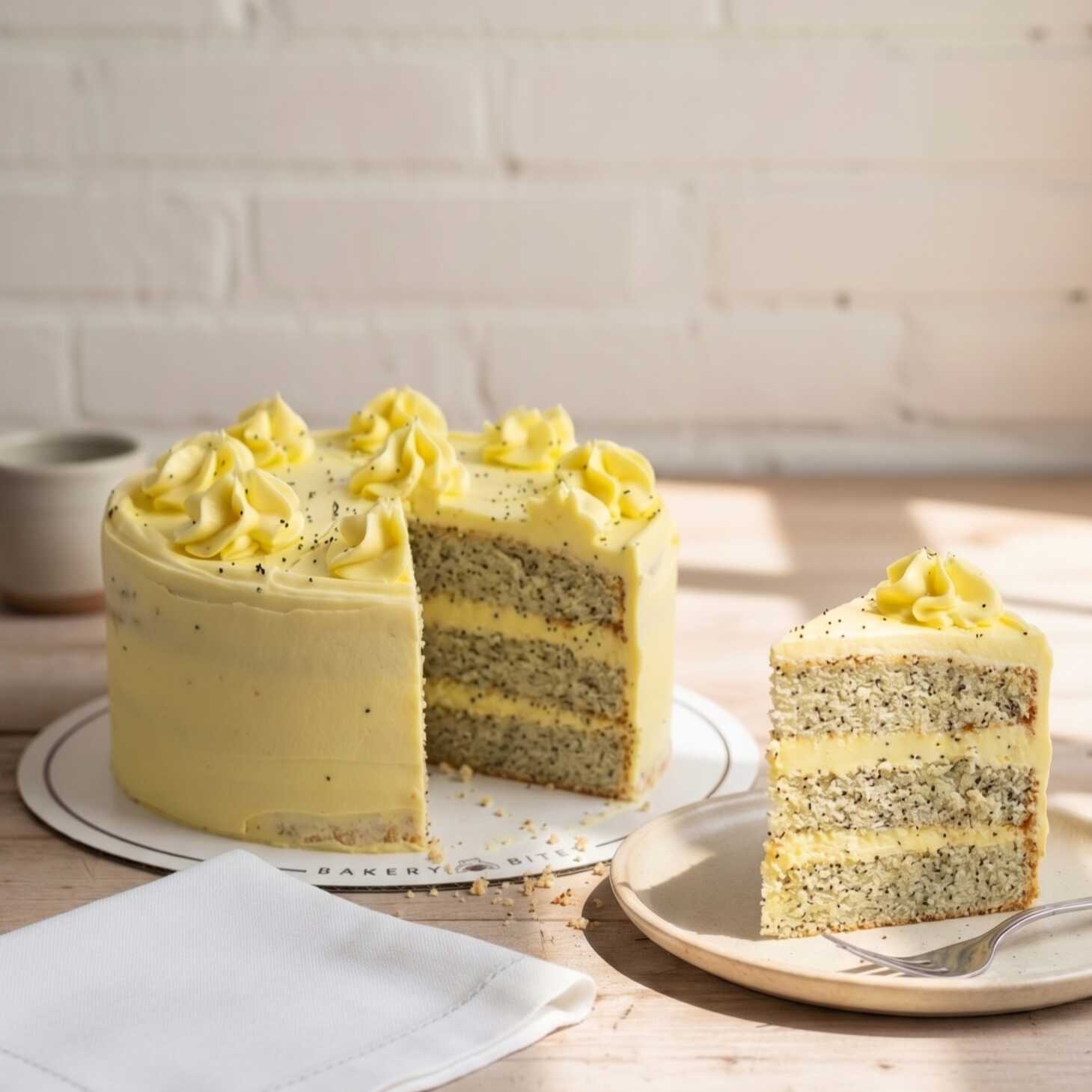 Porción Torta de Naranja y Amapola