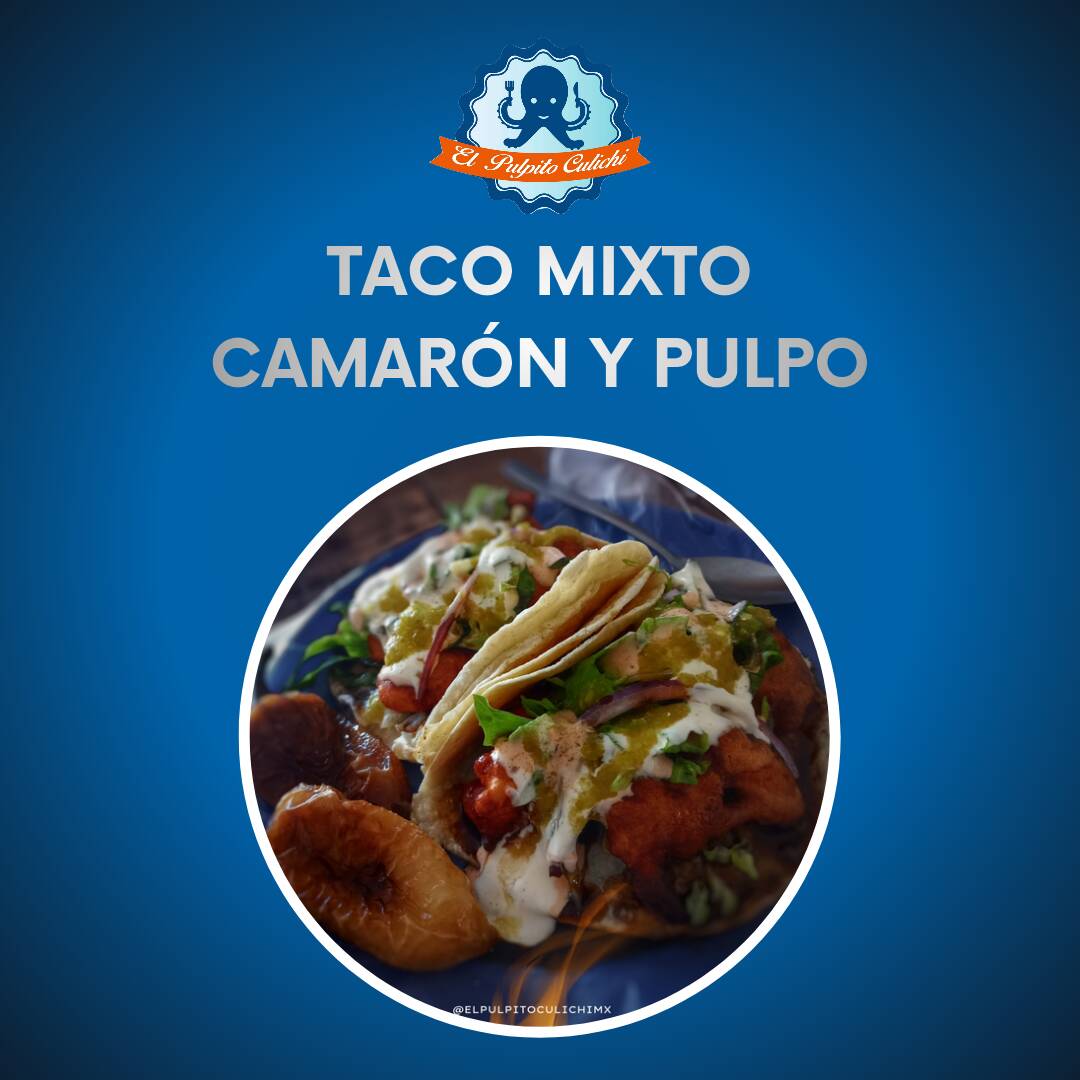 Taco mixto (camarón y pulpo)