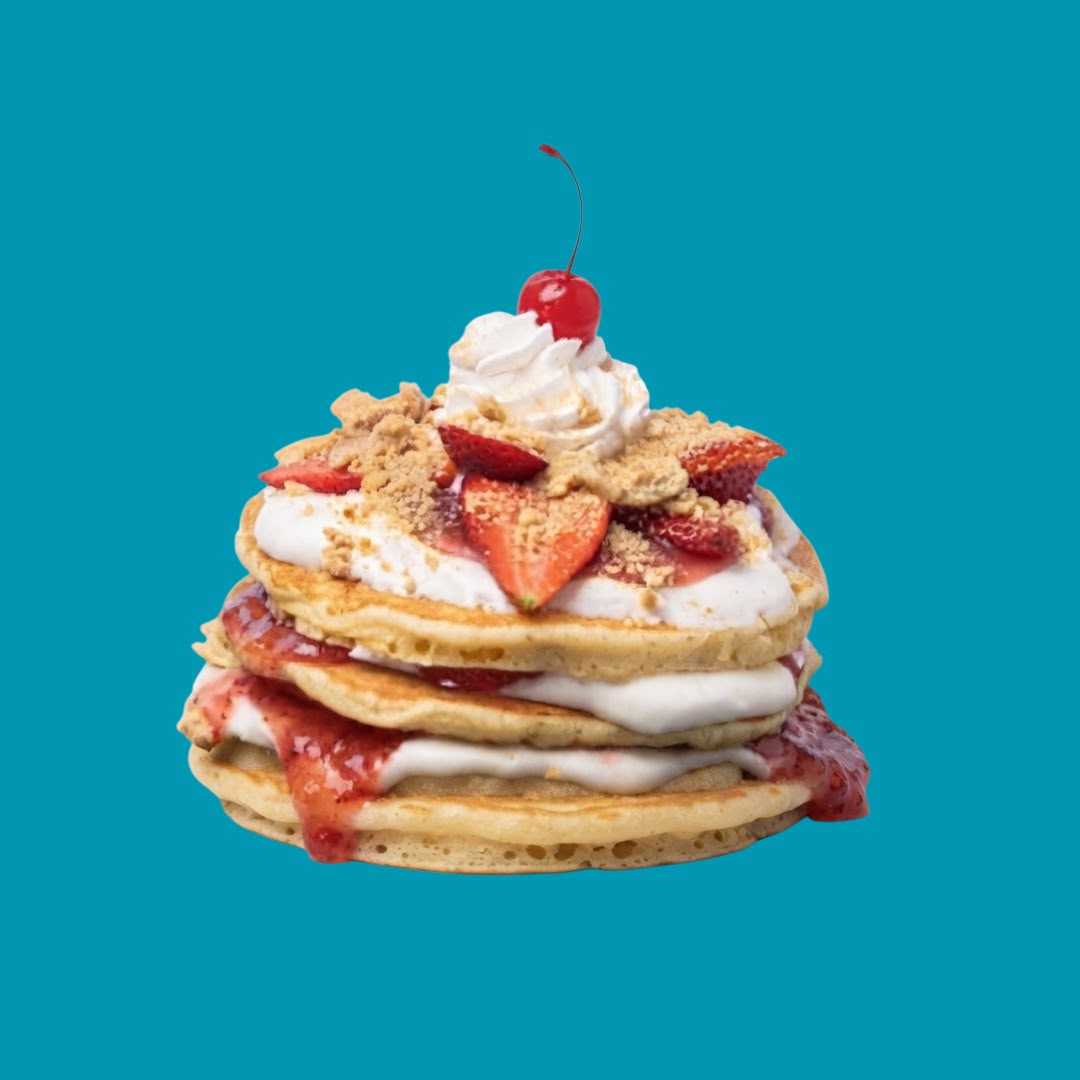 Pancakes Fresas Con Crema