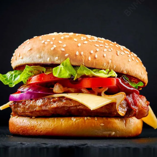Hamburguesa Doble Carne con papas