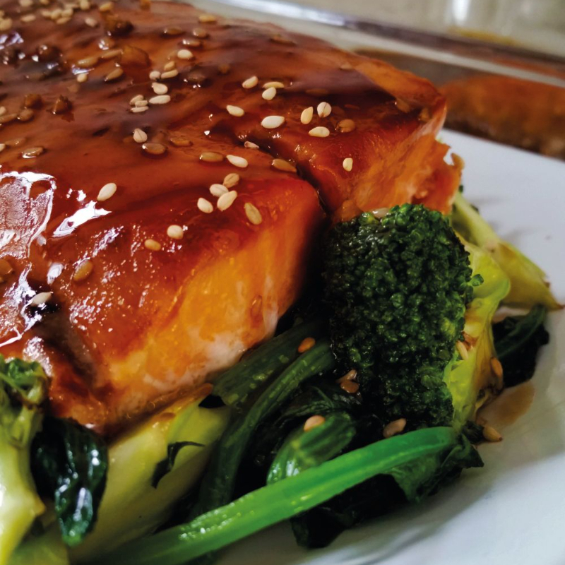 Salmon Relleno De Camarones