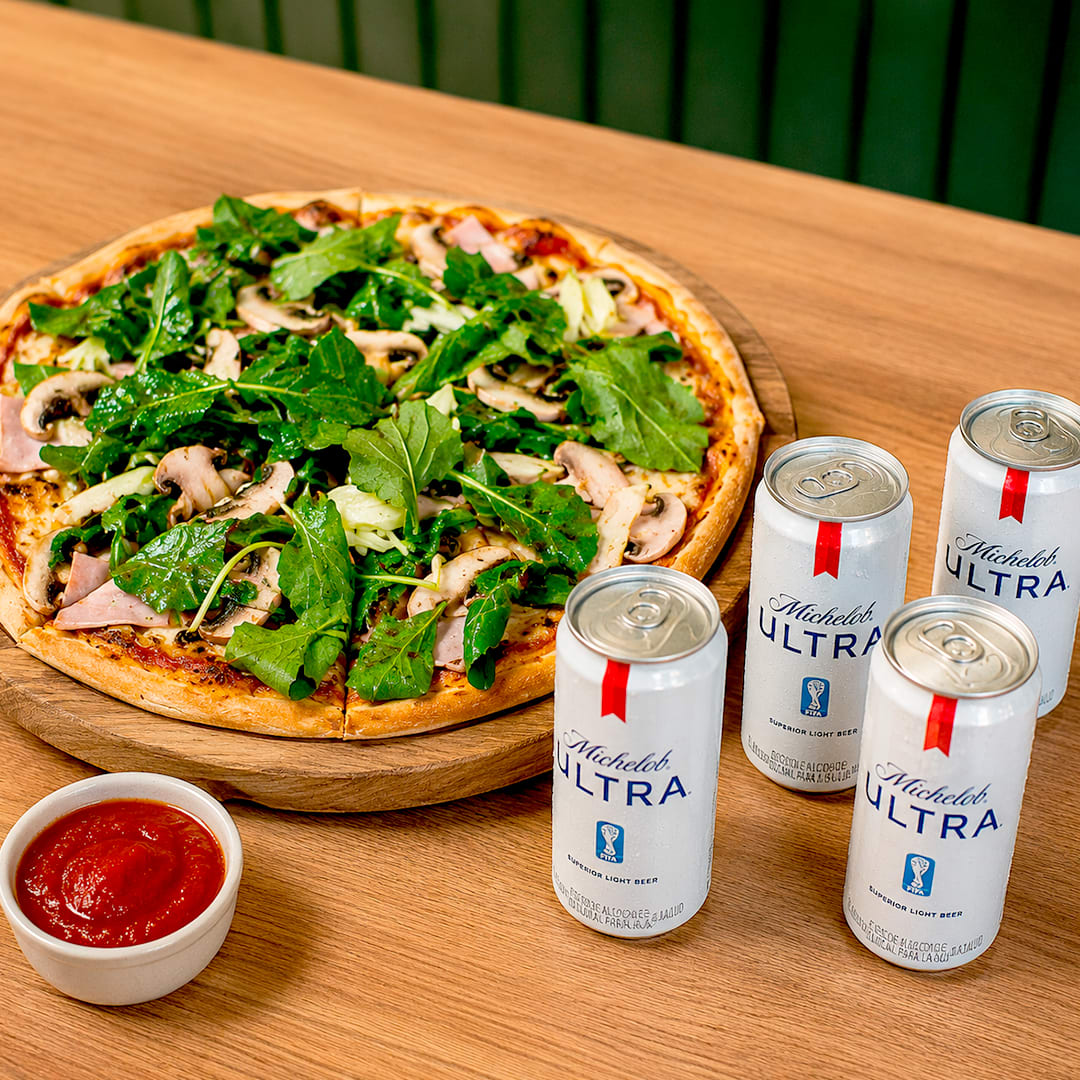 PROMO PIZZA SUPER + 4 MICHELOB
