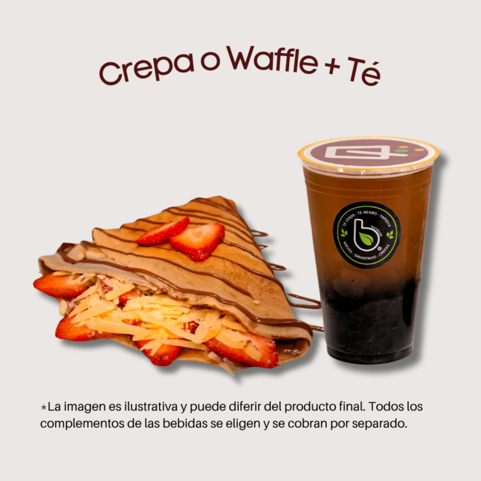 Combo Crepa o Waffle + Té