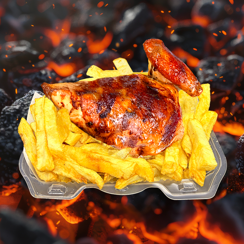1/4 Pecho + Papas Fritas