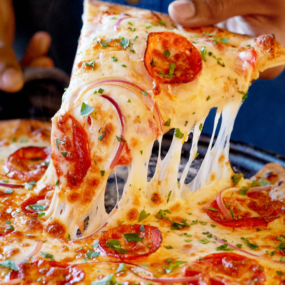 lombo, milho verde e mussarela