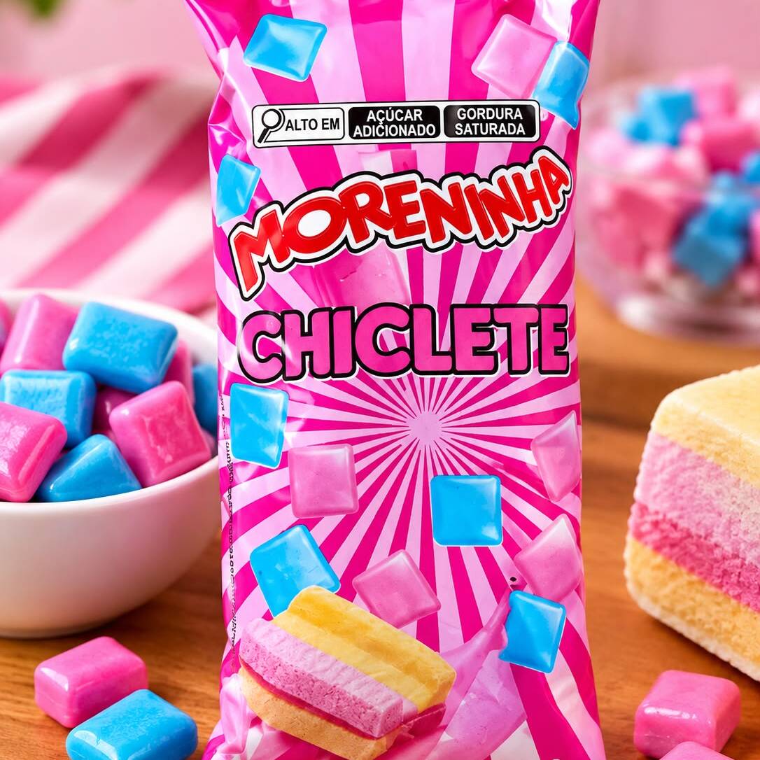 🍬💗 Moreninha de Chiclete — Refrescante, cremosa e com aquele delicioso sabor de chiclete que conquista na primeira mordida! Uma opção divertida e irresistível para adoçar o seu dia. 😋🍦