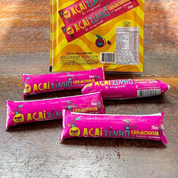 Açaízinho tradicional com banana e guaraná, um produto de criação própria e desenvolvido exclusivamente por nós da Açaízinho o Original.