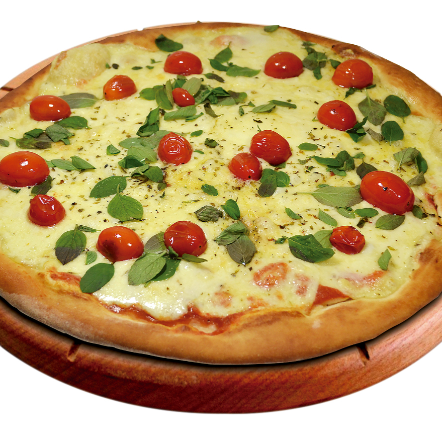 Mussarela bufala, Tomate cereja e Manjericão fresco