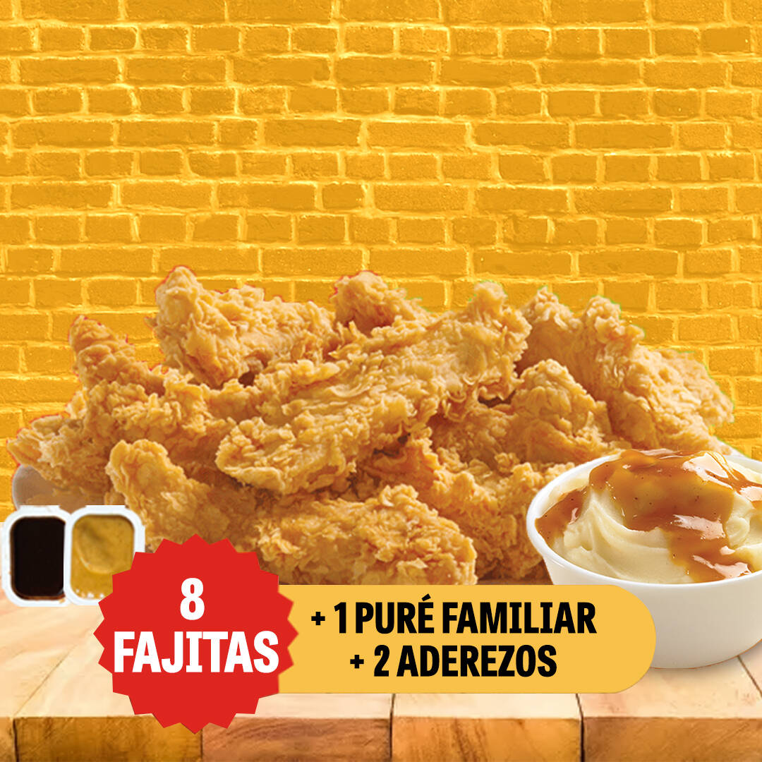 8 Fajitas + 1 puré familiar + 2 aderezos