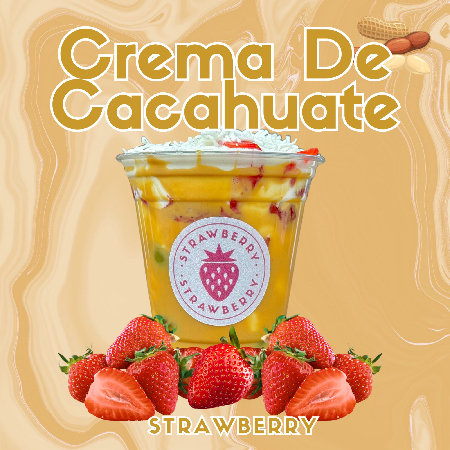 Fresas con Crema y Cacahuate (473 Ml)