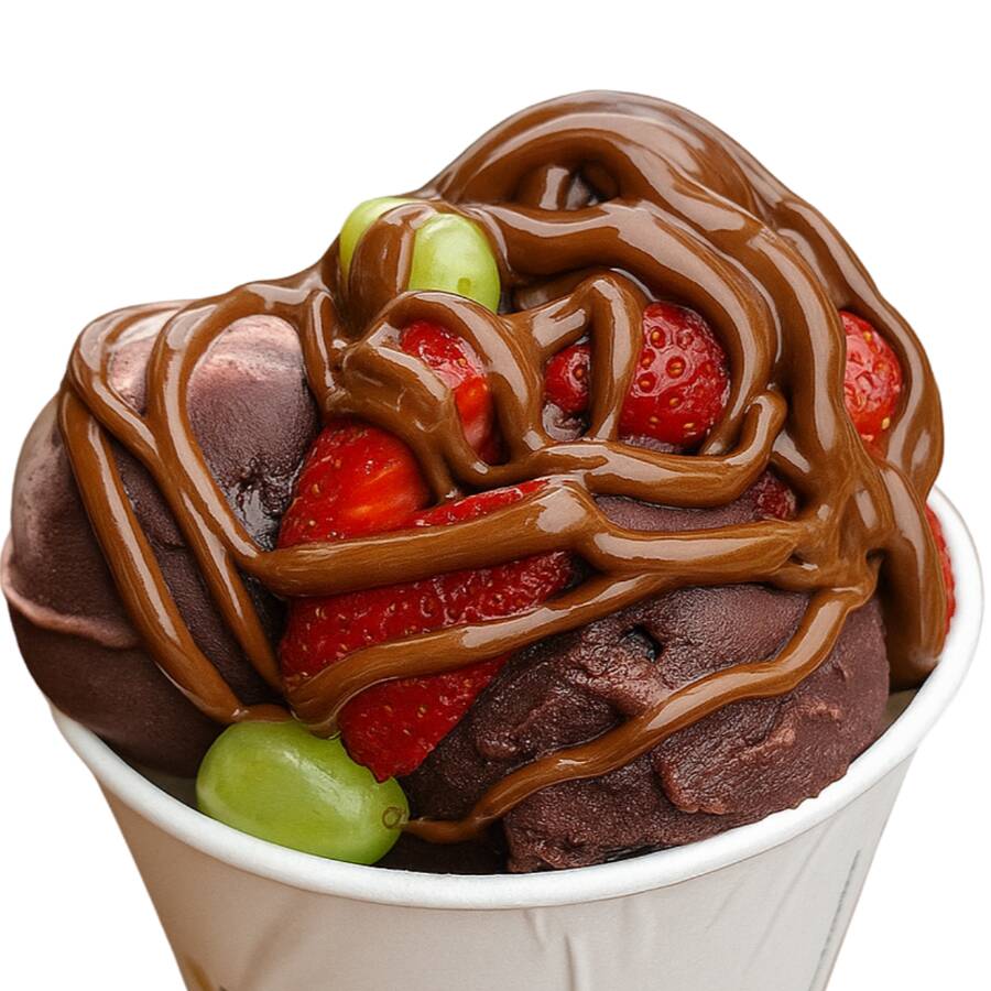 Escolha até 2 sabores de açaí ou sorvete super cremosos e adicione 3 complementos por nossa conta! Uma combinação perfeita para quem ama variar nos sabores e montar do seu jeito refrescante, cremosa e feita na medida certa pra matar a vontade de um docinho gelado! ️