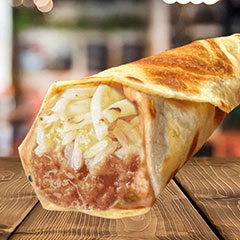 Burrito de frijoles con queso