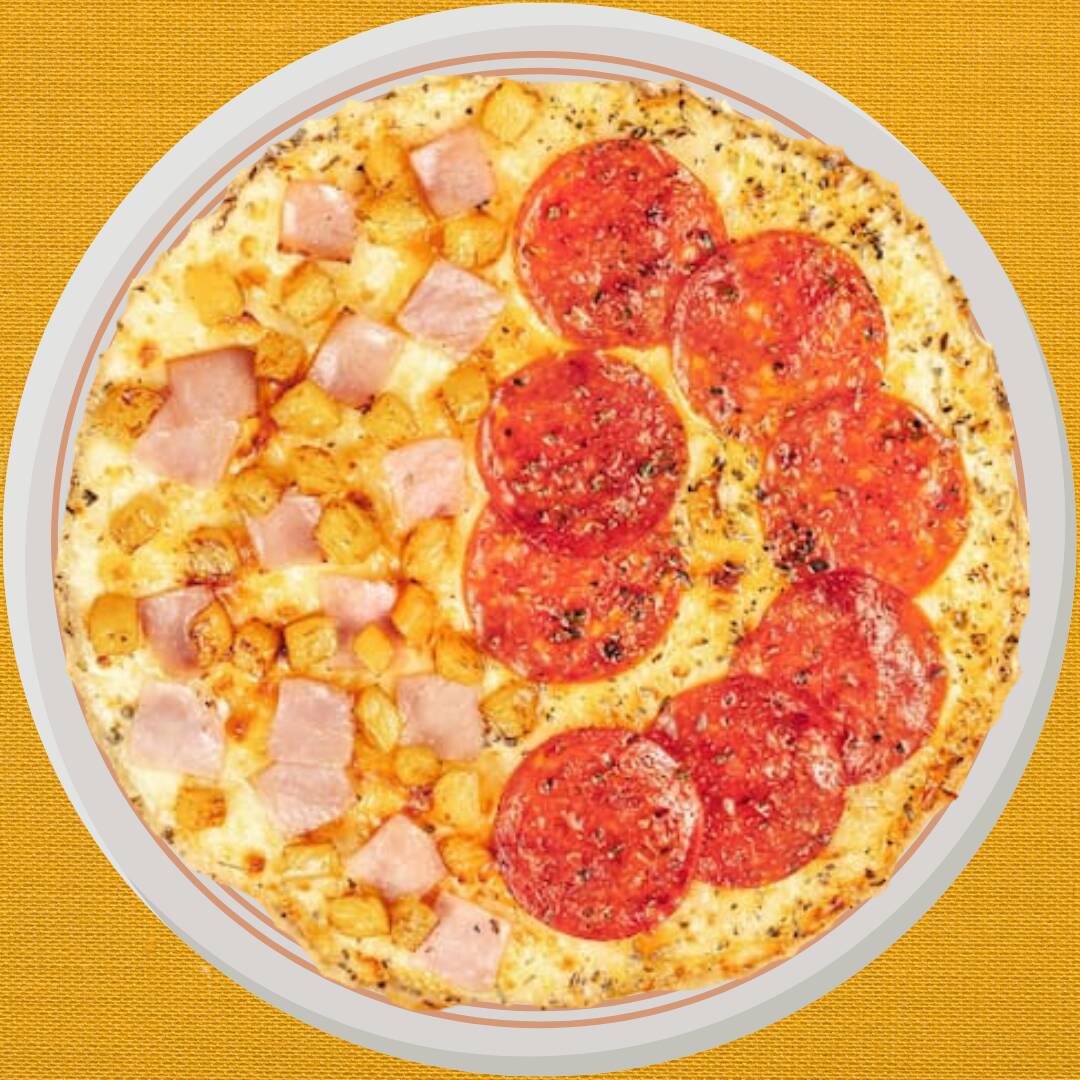 Pizza Mediana Elige Tus Dos Sabores (6 Porciones)