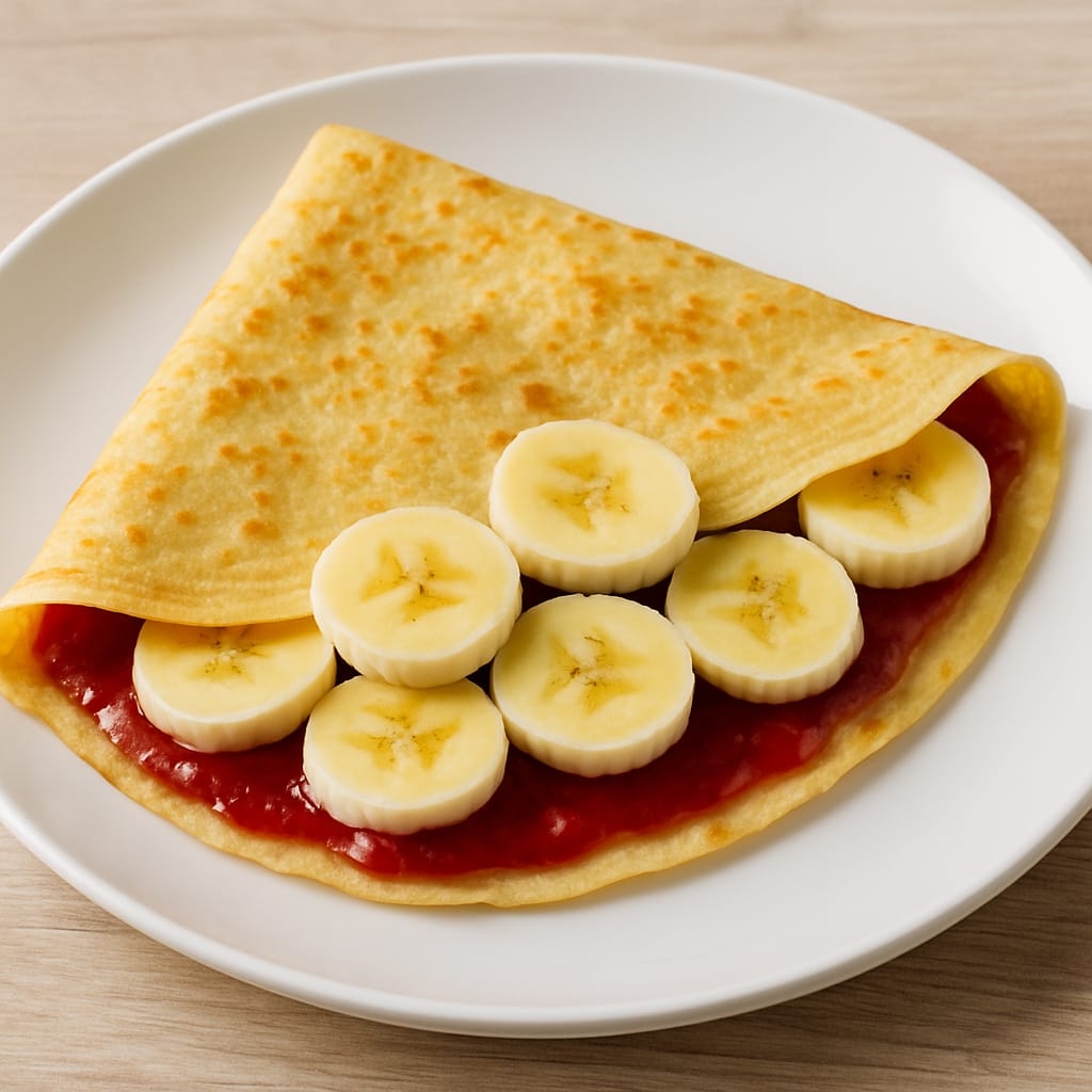 Crepa de Mermelada con Plátano