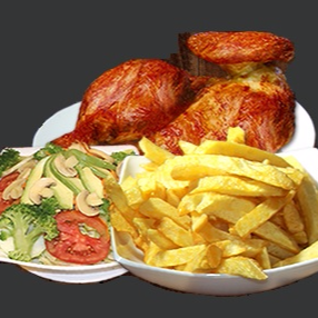 1/2 Pollo + papas fritas + ensalada
