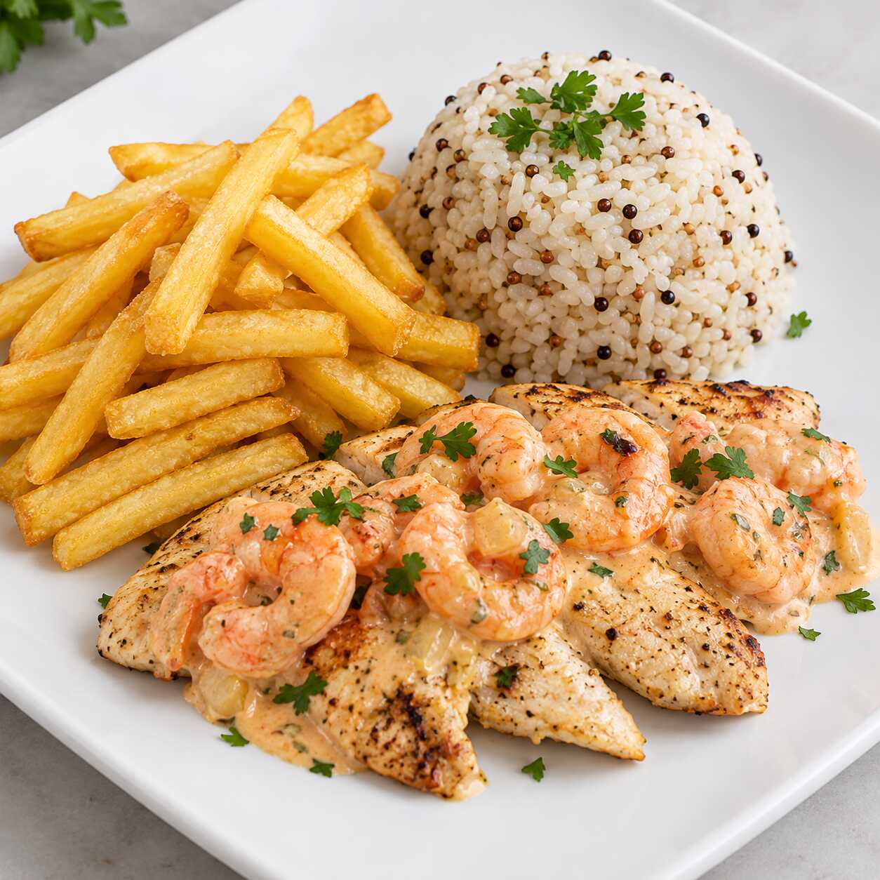 Pechuga en Salsa de Camarones