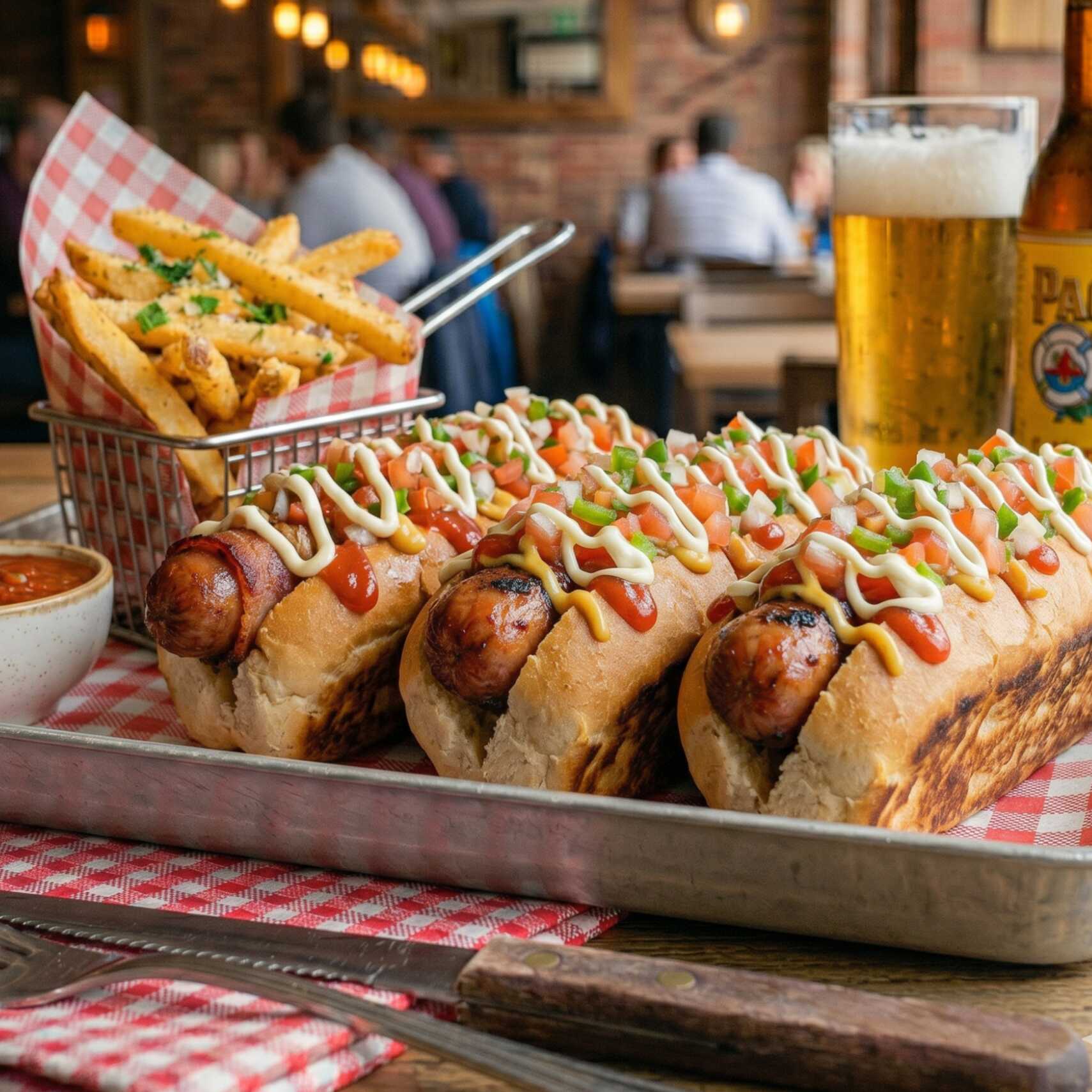 Orden de 3 Hot Dogs con Tocino
