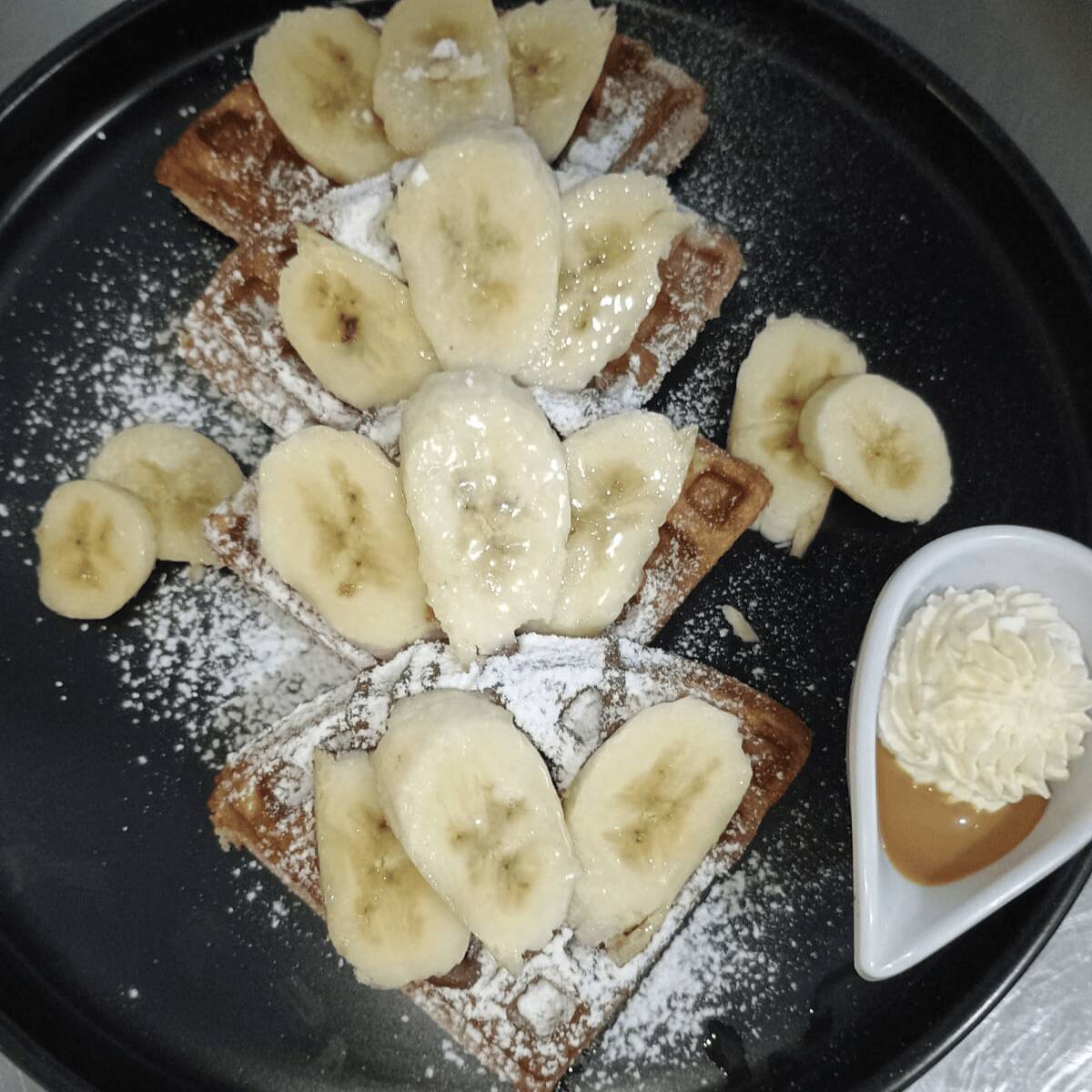 Wafle con Plátanos
