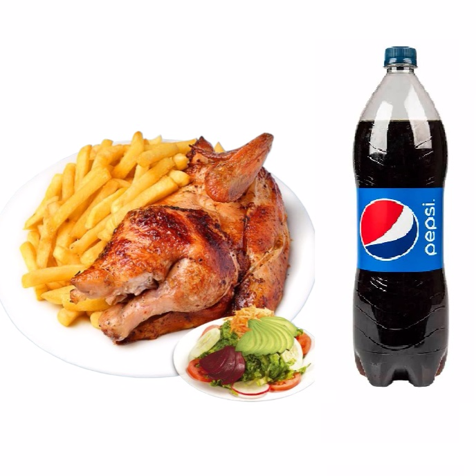 1/2 Pollo a la Brasa + 1 Pepsi 1.5 L