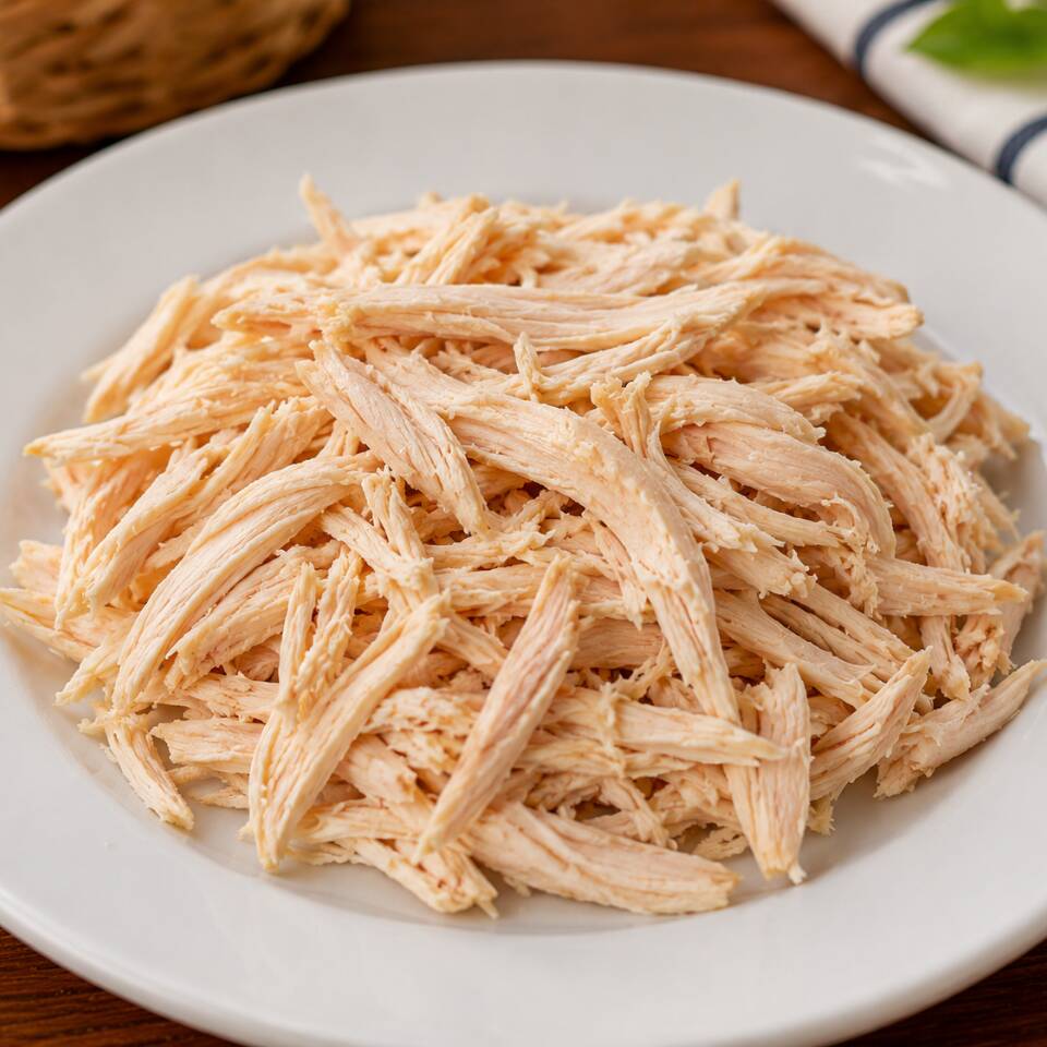 Pollo deshebrado