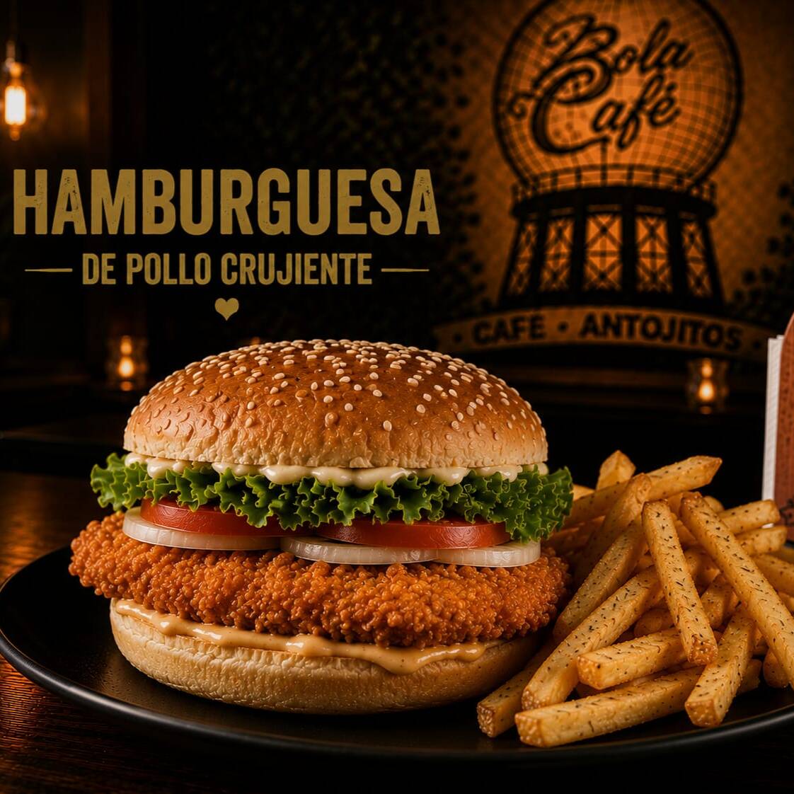 Hamburguesa Pollo Crujiente