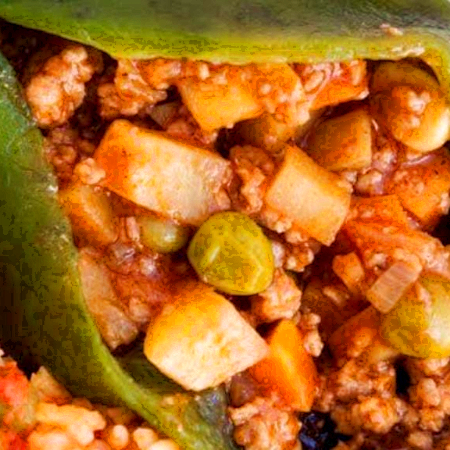 CHILE RELLENO DE CARNE MOLIDA CAPEADO