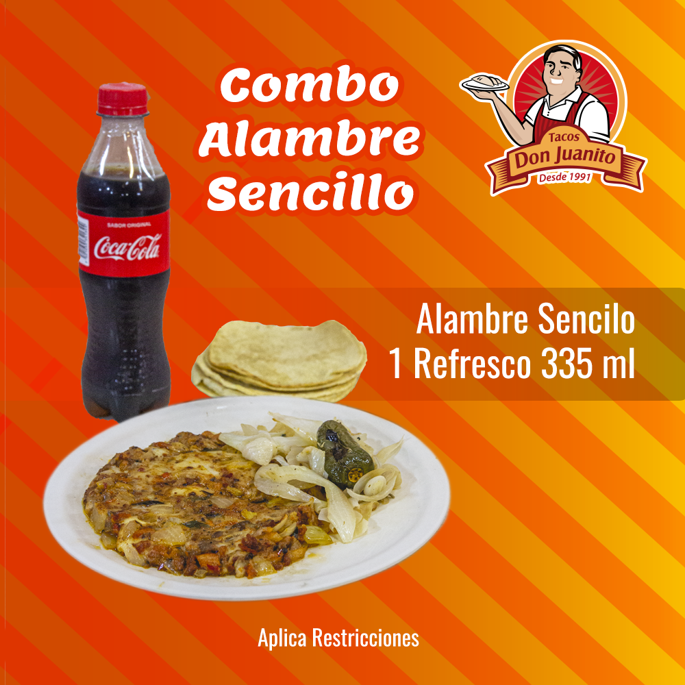 Paquete Alambre Sencillo y Refresco 355ml